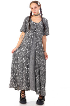 Vintage 90's Butterfly Peek-a-boo Maxi Dress