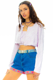 Vintage Y2K Lilac Tube Top/Cardigan Set