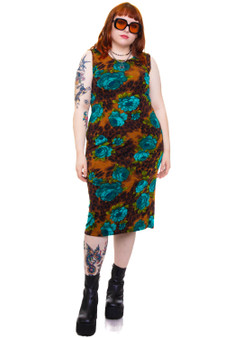 Vintage 90's Rosie Cheetah Stretch Maxi Dress