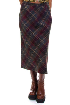 Vintage 90's Grunge Plaid Maxi Skirt