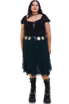 Vintage Y2K Style & Co. Blue Floral Skirt