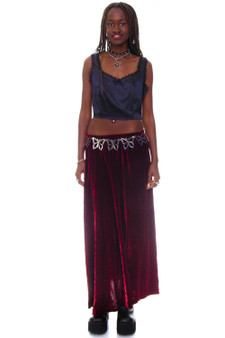 Vintage 90's Witchy Velvet Maxi Skirt
