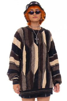 Vintage 90's Neutral Grandpa Sweater