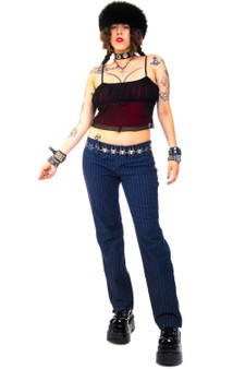 Vintage Y2K Stripe Denim Pants