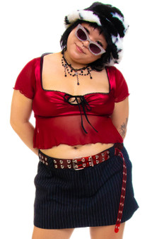 Vintage Y2K Dickies Pinstripe Mini Skirt