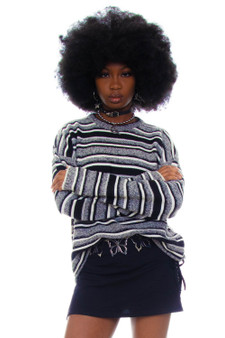 Vintage 90's Cozy Striped Grandpa Sweater