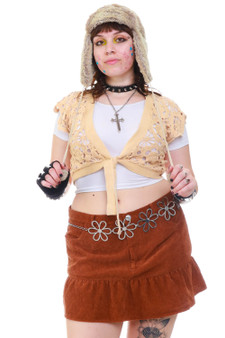 Vintage Y2K Crochet Tie Top