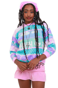 Vintage 80's Sparkle Pastel Sweater