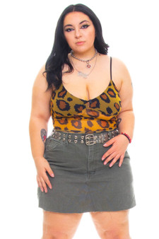 Vintage 90's Raw Hem Olive Green Dickies Skirt