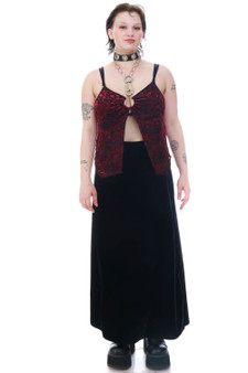 Vintage 90's Witch Velvet Maxi Skirt