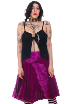 Vintage 90's Purple Patchwork Fairy Skirt