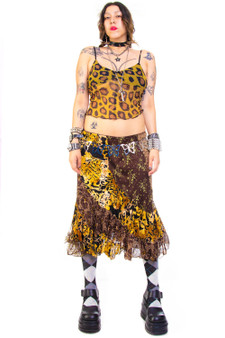 Vintage Y2K Flutter Maxi Skirt