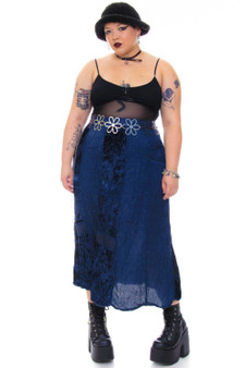 Vintage 90's Whimsical Witch Mix Material Skirt