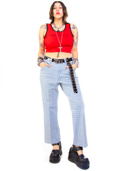 Vintage 70's Blue Plaid Slacks