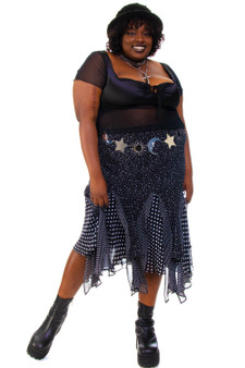 Vintage 90's Polka Dot Fairy Maxi Skirt