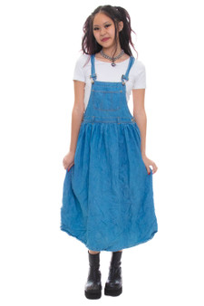 Vintage 90's Denim Overall Tank Dress