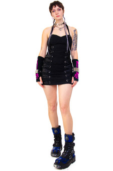 Vintage Y2K Gothic Corset Ribbon Dress