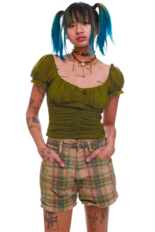 Vintage 90's Grunge Plaid Shorts