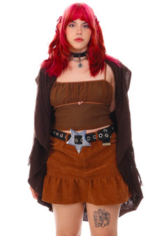 Vintage Y2K Chocolate Brown Open Front Knit Cardigan