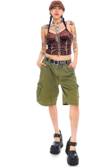 Vintage Y2K Old Navy Olive Cargo Shorts