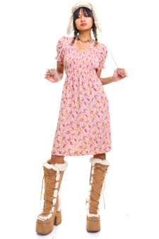 Vintage Y2K Paisley Princess Dress