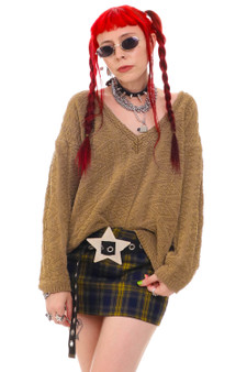 Vintage 90's Olive Cable Knit Sweater