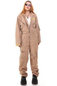Vintage 90's Tan Flyer Jumpsuit