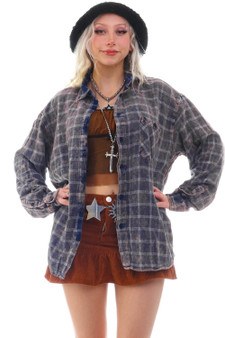 Vintage 90's Grunge Brown-Blue Flannel