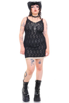 Vintage Y2K Express Lace Mini Tank Dress