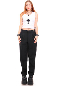 Vintage 90's High-Waisted Black Trousers