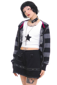 Vintage Y2K Striped Harley Davidson Hoodie