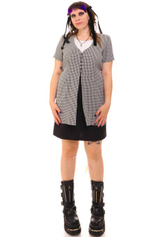 Vintage 90's Gingham Button Dress