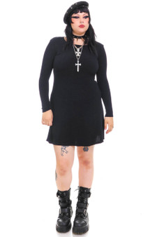 Vintage 90's Nicole Studio Black Mini Dress