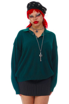 Vintage 90's Forest Green Pull Over Sweater