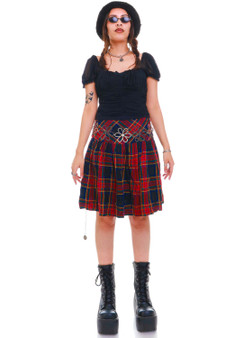 Vintage 90's Tarrazia Plaid Skirt