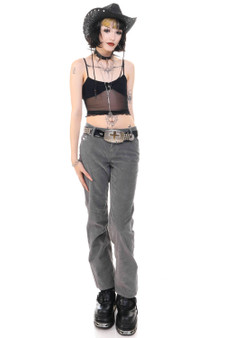 Vintage Y2K Charcoal Low Rise Micro Corduroy Pants