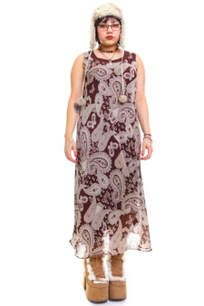 Vintage 90's Paisley Maxi Dress