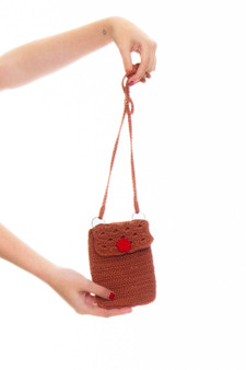Vintage 90's Sandy Crochet Flower Bag