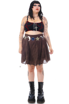 Vintage Y2K Brown Cotton Fairy Skirt