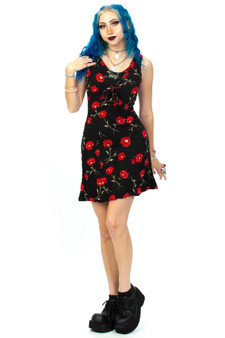 Vintage 90's Red Daisy Dress