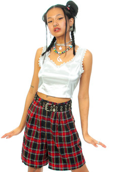 Vintage 90's Red Plaid Shorts