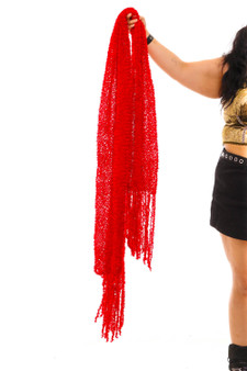 Vintage Y2K Red Knit Fuzz Scarf