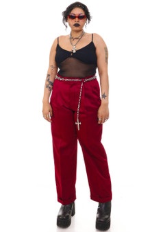 Vintage Y2K Burgundy Trousers