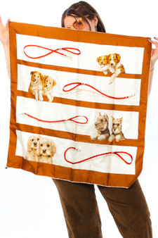 Vintage 80's Puppy Scarf