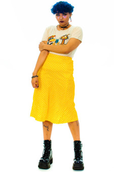 Vintage 70's Polka Dot Midi Skirt