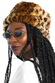 Vintage 90's Faux Fur Cheetah Hat