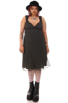 Vintage 90's Polka Dot Midi Dress