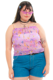 Vintage 90's Sheer Lilac Top
