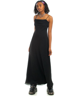 Vintage 90's Gothic Sparkle Maxi Dress