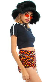 Vintage Y2K Side-Stripe Baby Tee